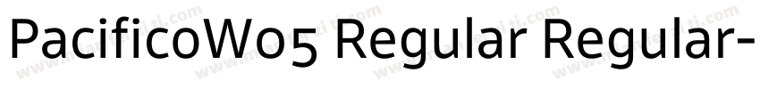 PacificoW05 Regular Regular字体转换